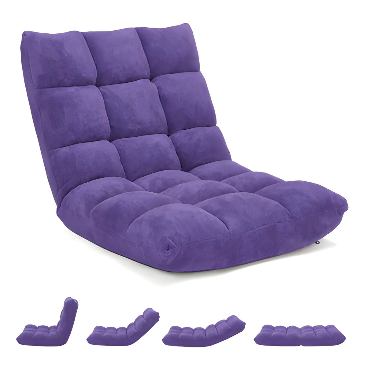 Floor Chair 14 Adjustable Reclining Angles Foldable with Foam Padding