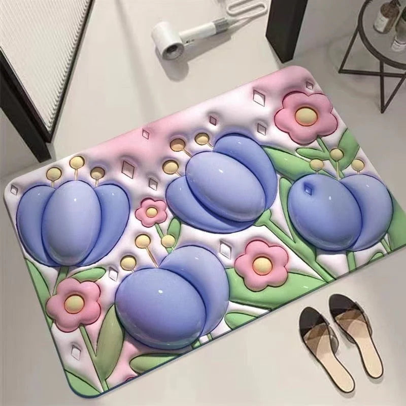 Floor Mat Microfiber Quick-Absorbent Non-Slip Backing