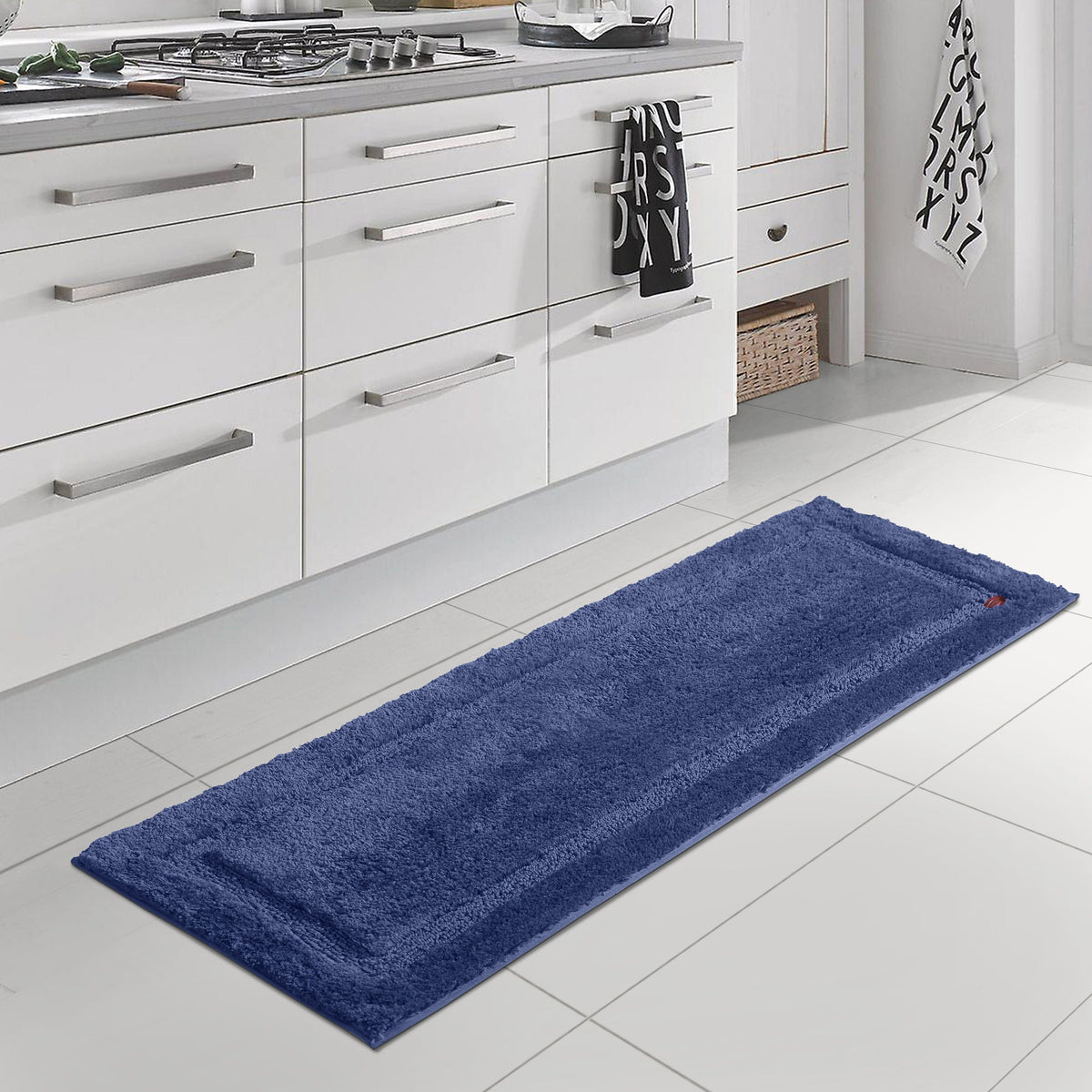 Floor Mat Plush Microfiber Non-Slip Backing Machine Washable