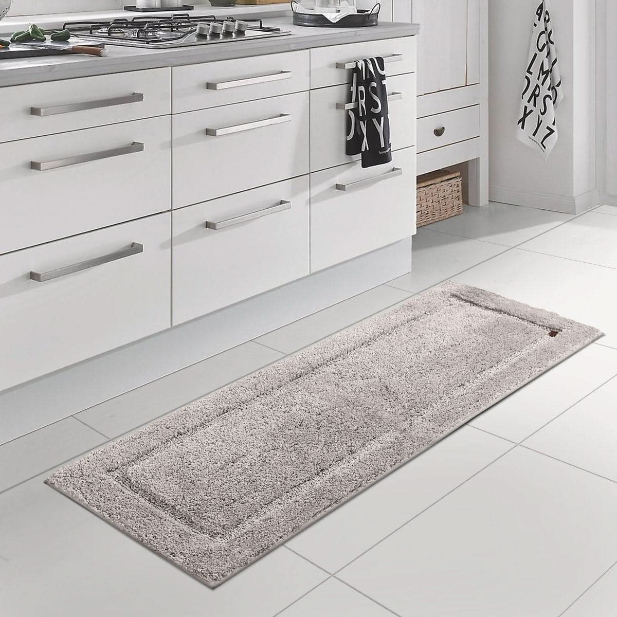 Floor Mat Plush Microfiber Non-Slip Backing Machine Washable