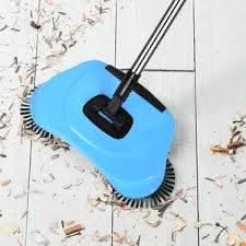 Floor Sweeper Manual Multi-Surface 360° Rotating Brushes