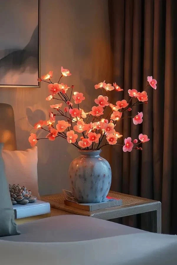 Floral Branch Lights Cordless LED Set of 3