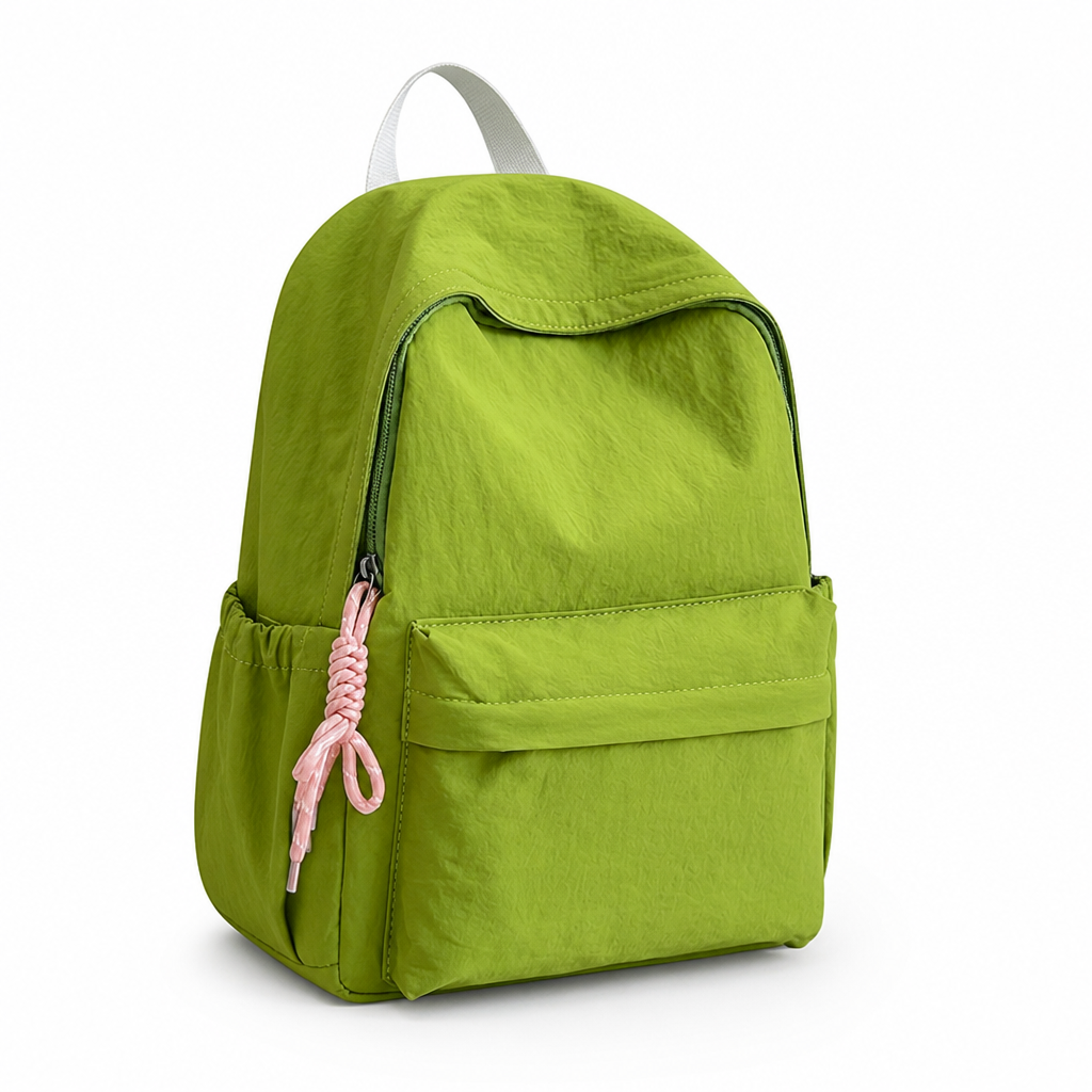 Floral Embroidered Multi-Pocket School Backpack