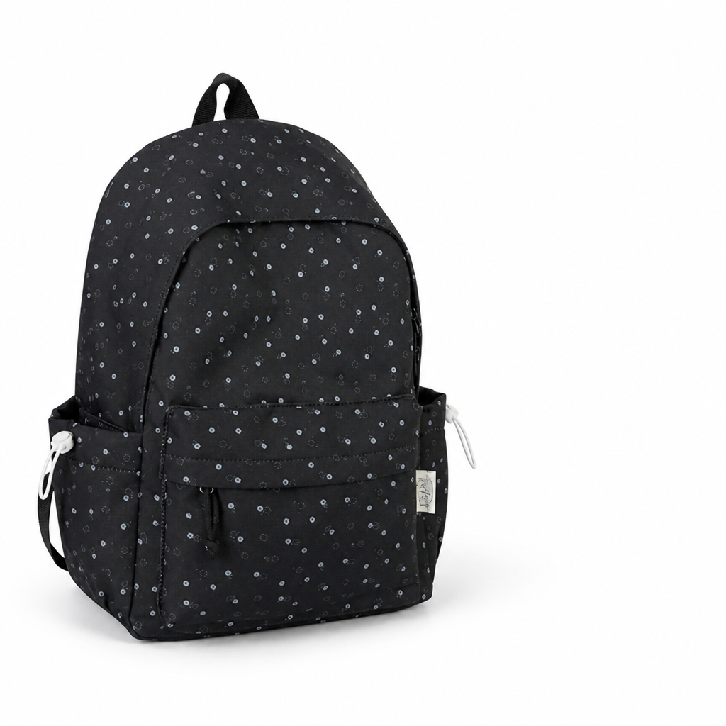 Floral Print Multi-Pocket School Backpack (Padded Straps)