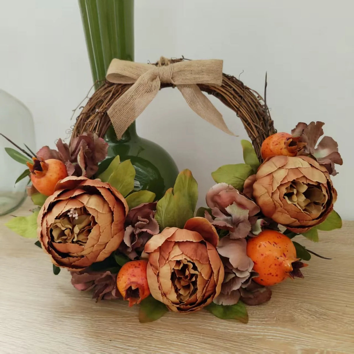 Floral Wreath Rustic Lifelike Maintenance-Free