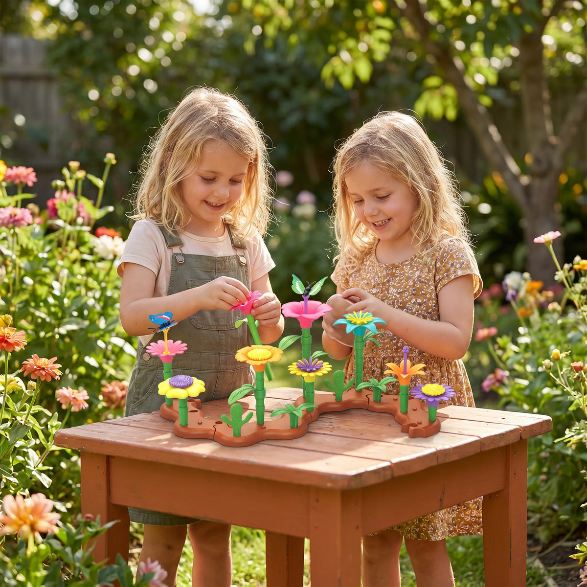 Flower Pegging Toy Colorful Garden Building Set