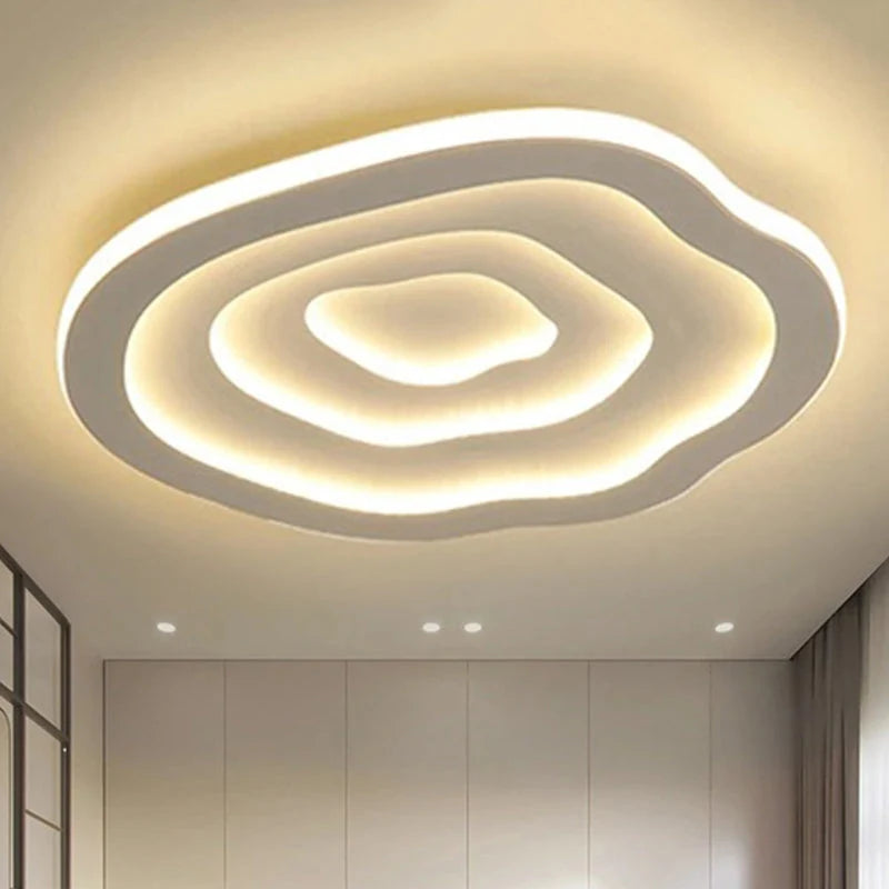 Flush Ceiling Light Ripple Diffuser Integrated LED