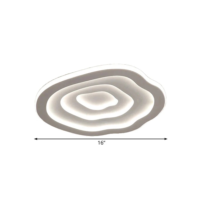 Flush Ceiling Light Ripple Diffuser Integrated LED
