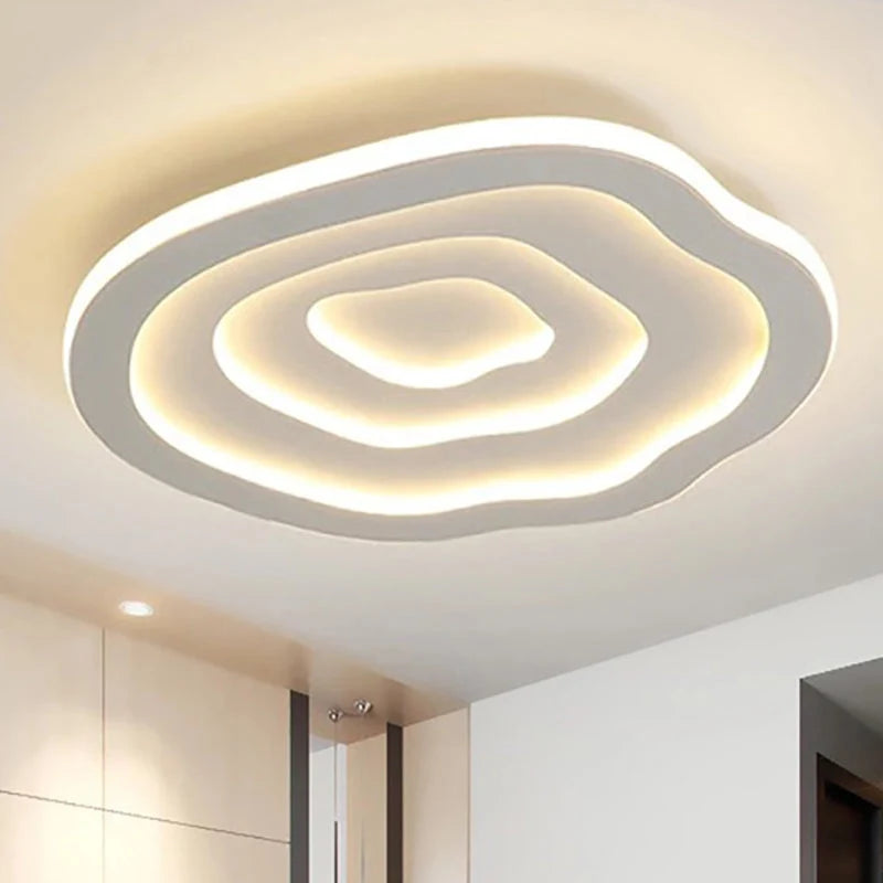 Flush Ceiling Light Ripple Diffuser Integrated LED