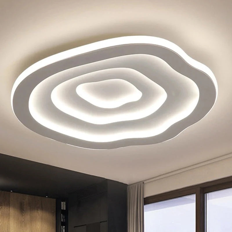 Flush Ceiling Light Ripple Diffuser Integrated LED