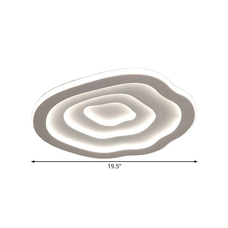 Flush Ceiling Light Ripple Diffuser Integrated LED