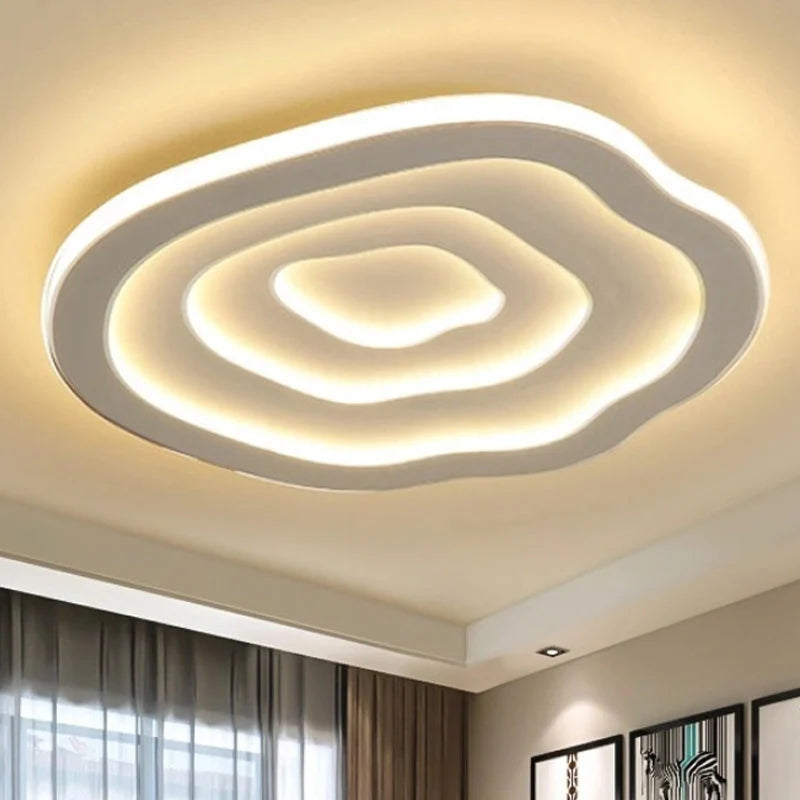 Flush Ceiling Light Ripple Diffuser Integrated LED