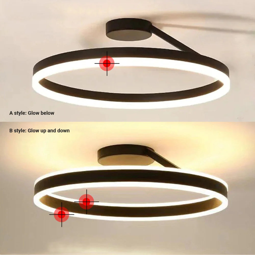 Flush Mount Ceiling Light Dimmable LED With Remote Control