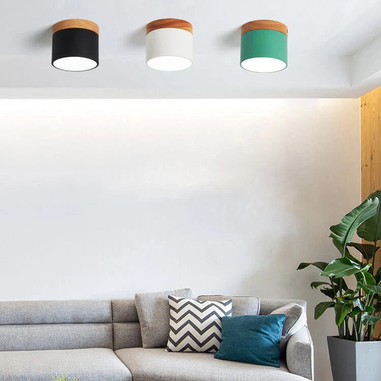 Flush-Mount Ceiling Light Low-Profile Integrated LED 3 Color Temps