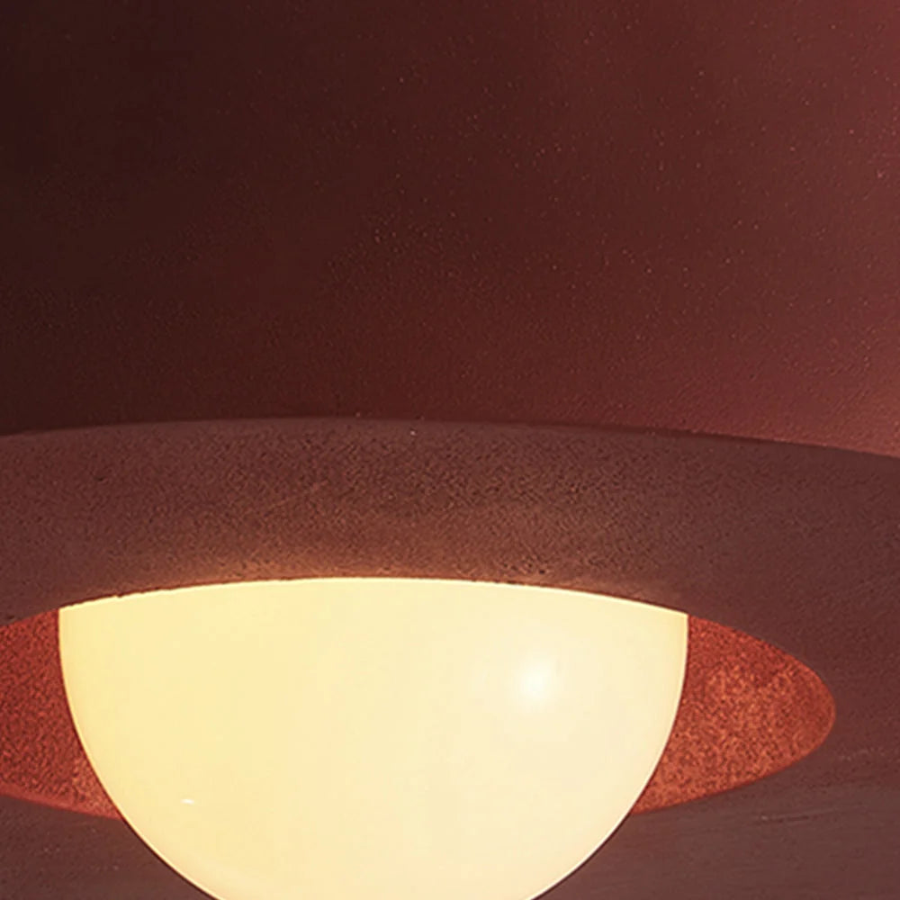 Flush-Mount Ceiling Light Matte Ceramic-Look Integrated LED & Dimmable