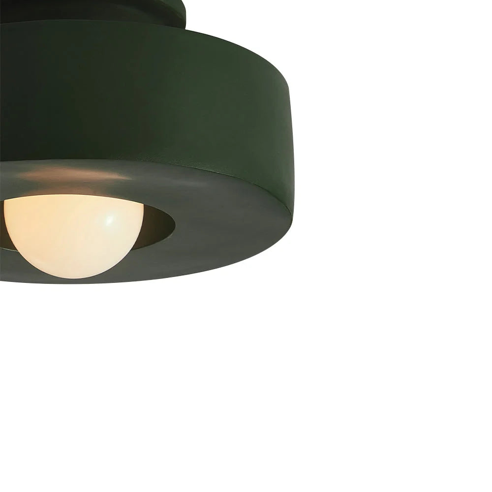 Flush-Mount Ceiling Light Matte Ceramic-Look Integrated LED & Dimmable