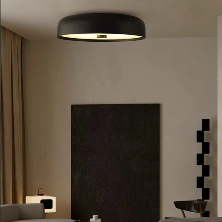 Flush Mount Ceiling Light Mid-Century Integrated LED 3-Color Switch