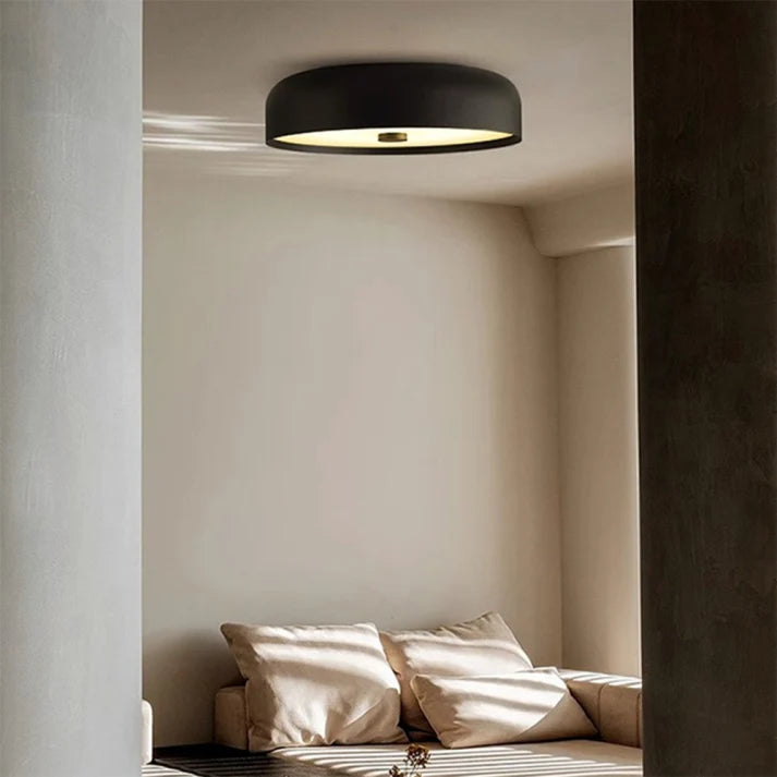 Flush Mount Ceiling Light Mid-Century Integrated LED 3-Color Switch