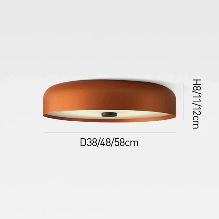 Flush Mount Ceiling Light Mid-Century Integrated LED 3-Color Switch