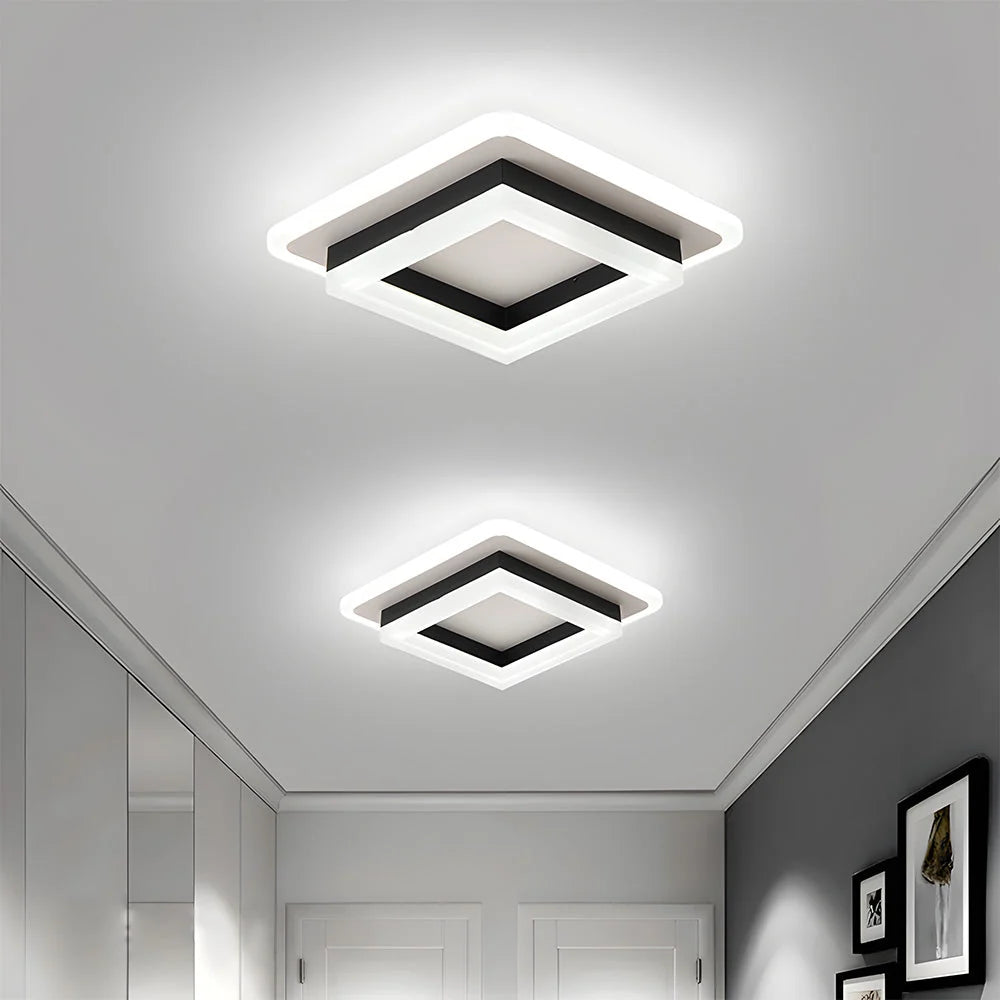 Flush Mount Ceiling Light Square Acrylic Diffuser 24W LED
