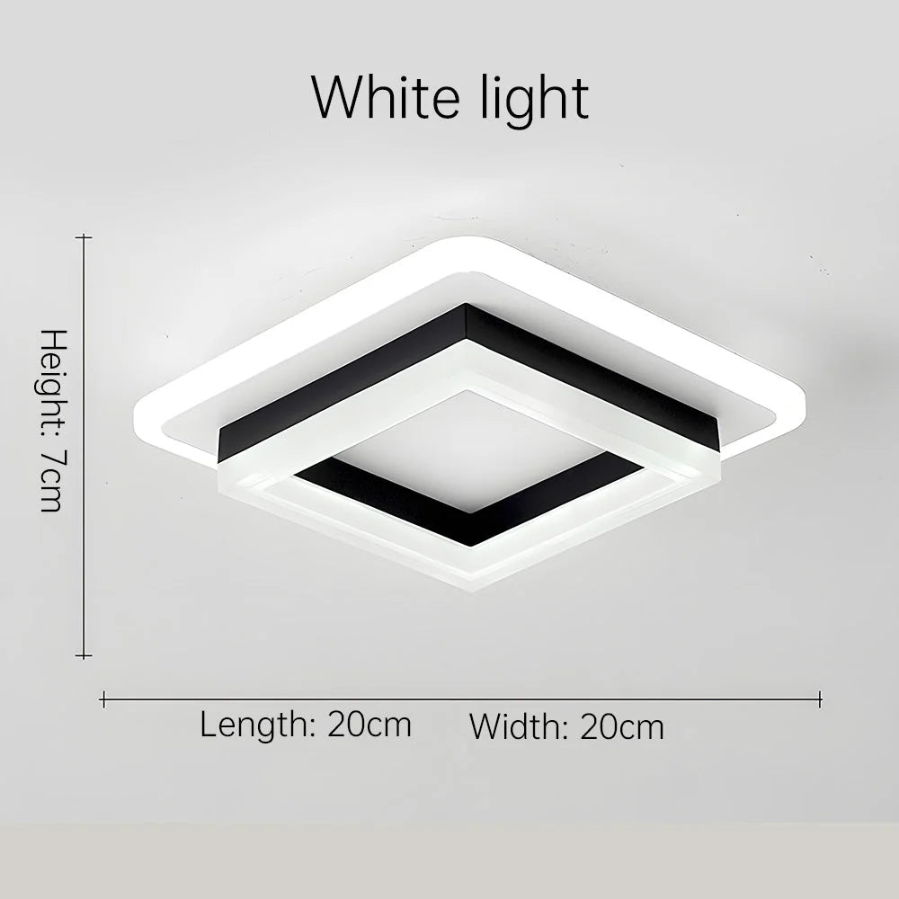 Flush Mount Ceiling Light Square Acrylic Diffuser 24W LED