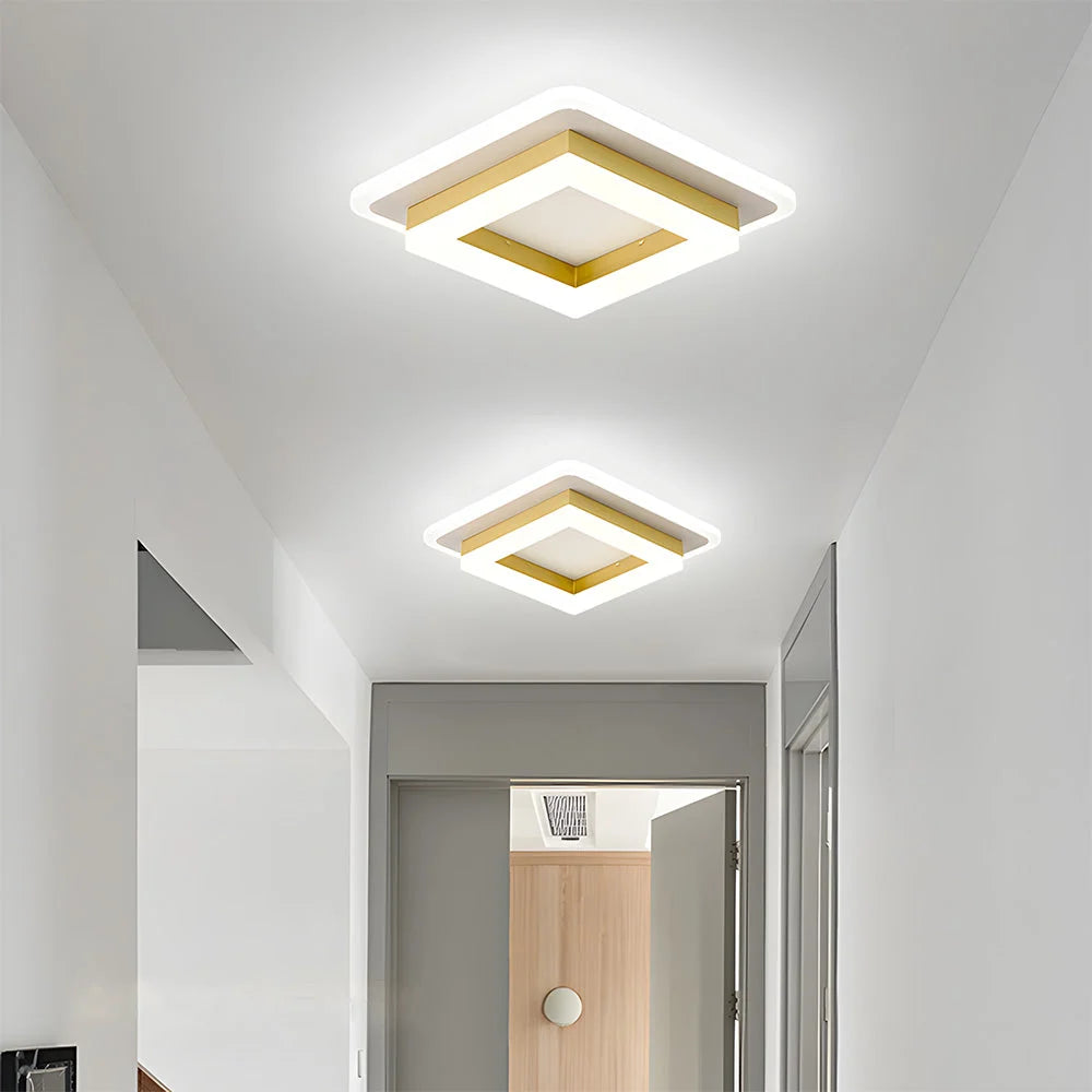 Flush Mount Ceiling Light Square Acrylic Diffuser 24W LED