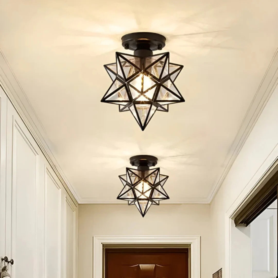 Flush Mount Ceiling Light Star Diffuser & Integrated LED