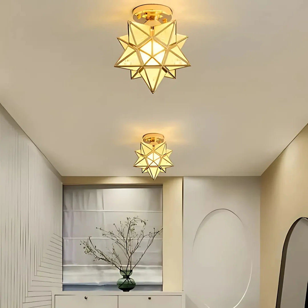 Flush Mount Ceiling Light Star Diffuser & Integrated LED