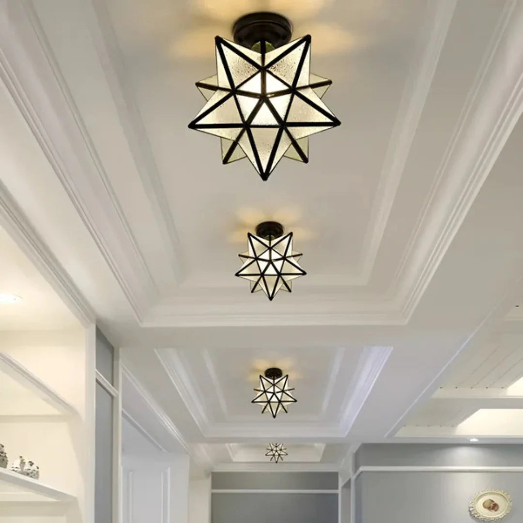 Flush Mount Ceiling Light Star Diffuser & Integrated LED