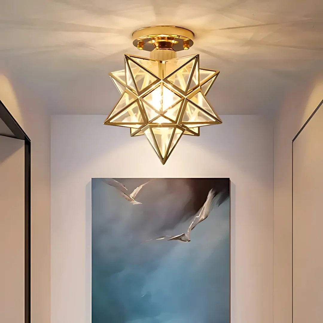 Flush Mount Ceiling Light Star Diffuser & Integrated LED