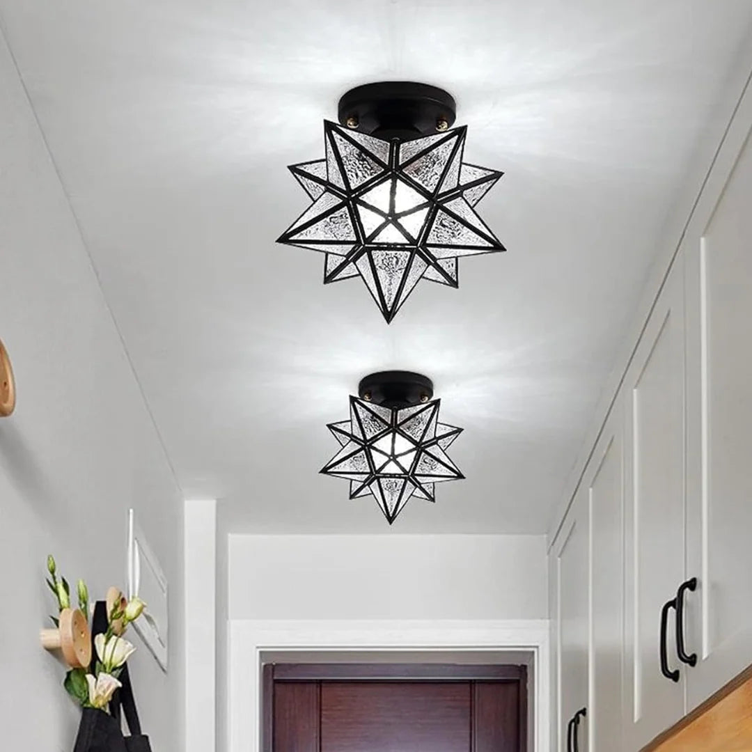 Flush Mount Ceiling Light Star Diffuser & Integrated LED