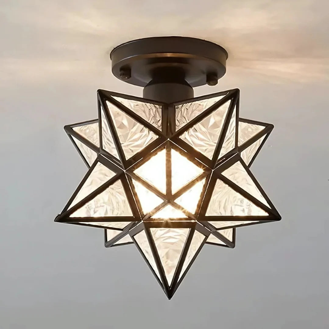 Flush Mount Ceiling Light Star Diffuser & Integrated LED