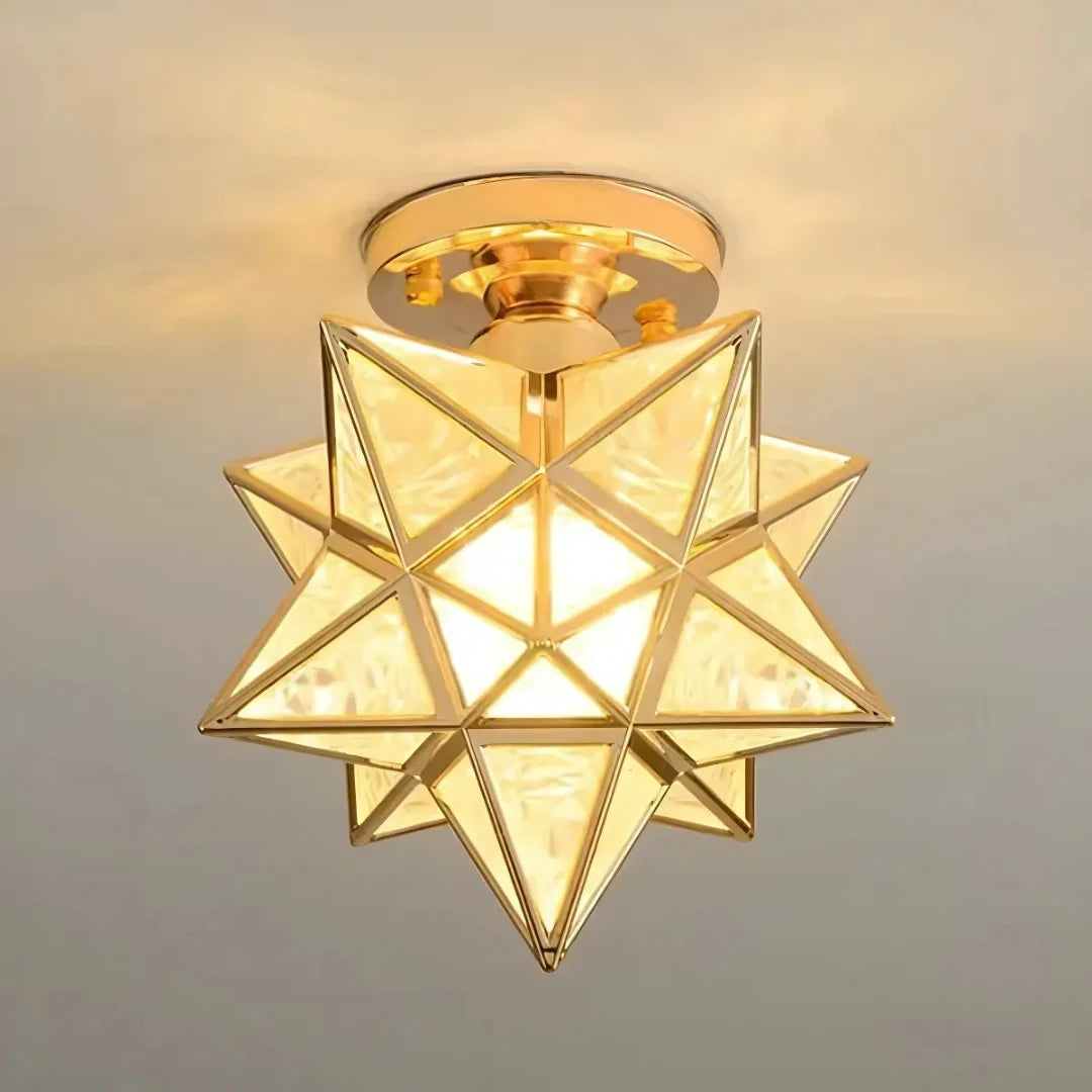 Flush Mount Ceiling Light Star Diffuser & Integrated LED