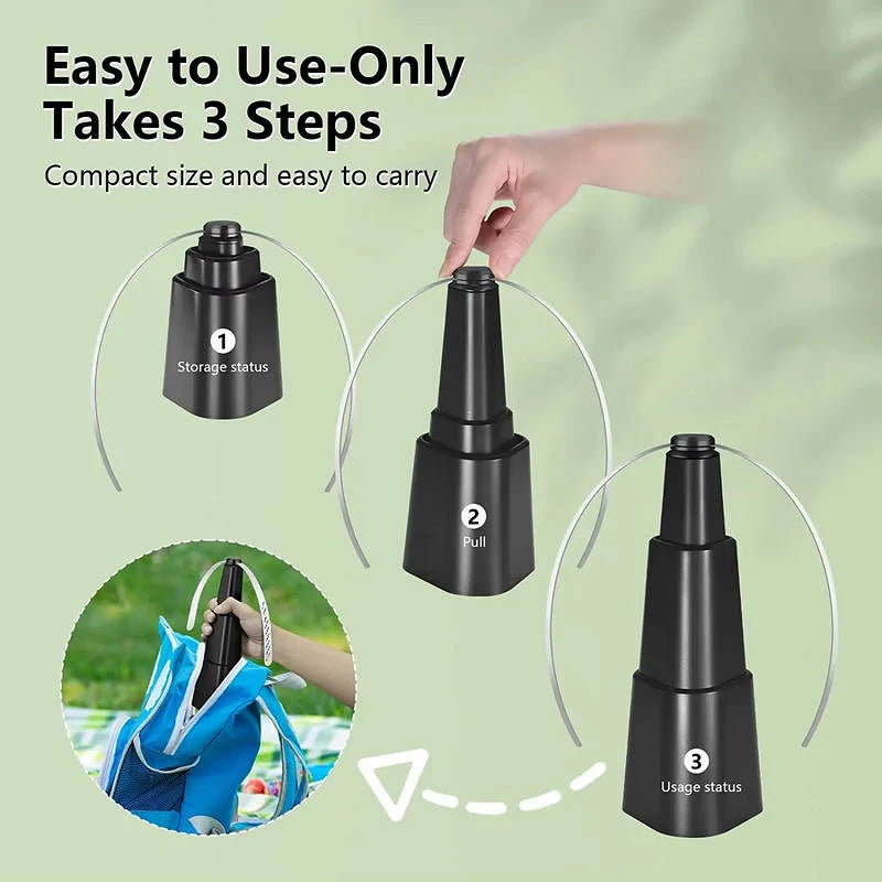 Fly Repellent Fan Holographic Blades Battery-Powered Chemical-Free