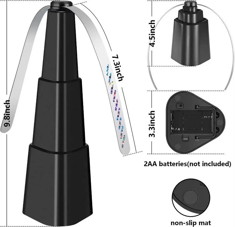 Fly Repellent Fan Holographic Blades Battery-Powered Chemical-Free