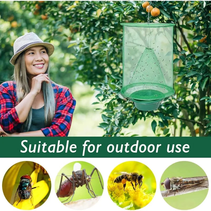 Fly Trap Foldable Reusable Bait-Compatible