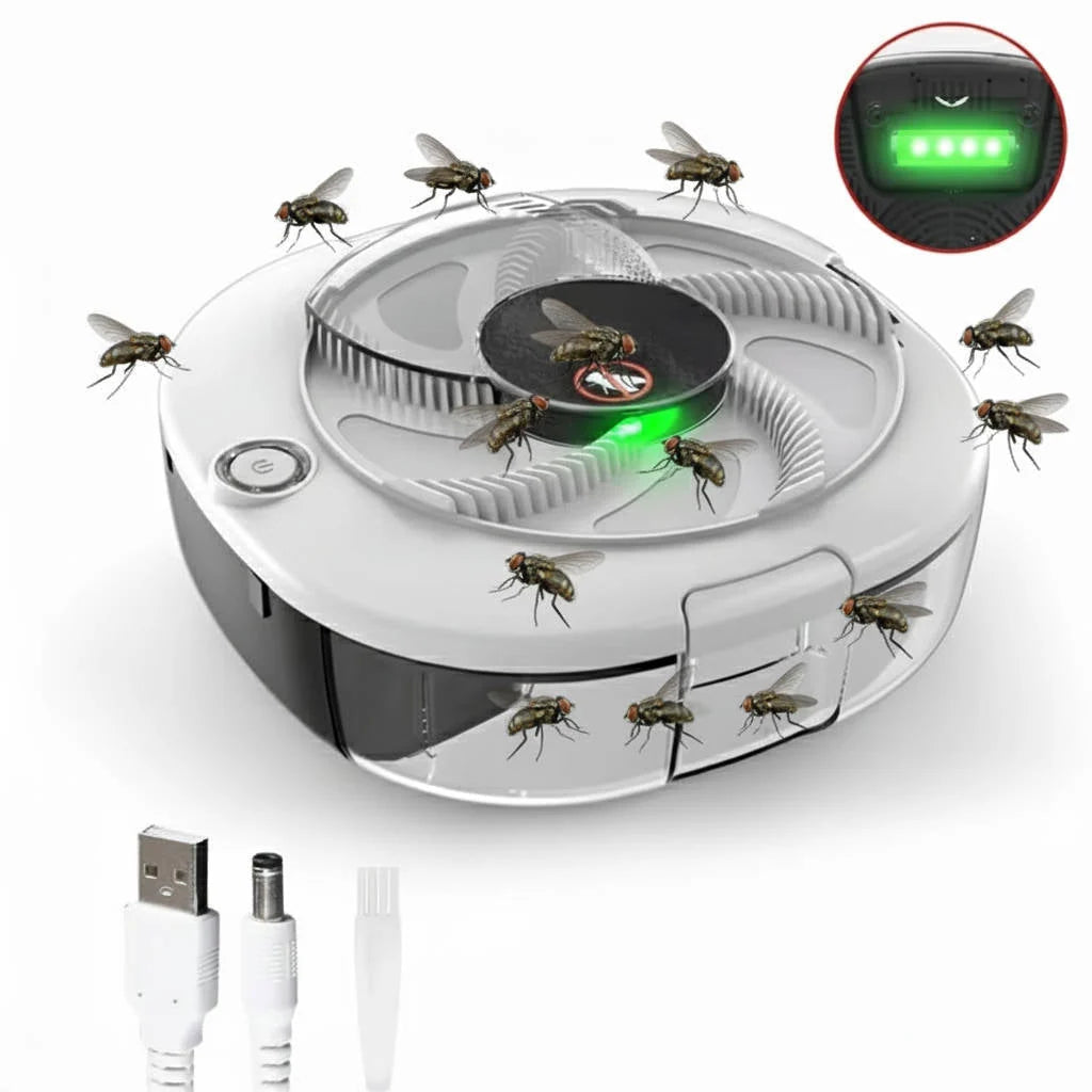 Fly Trap Rotating Arm USB Rechargeable 72-Hour Battery