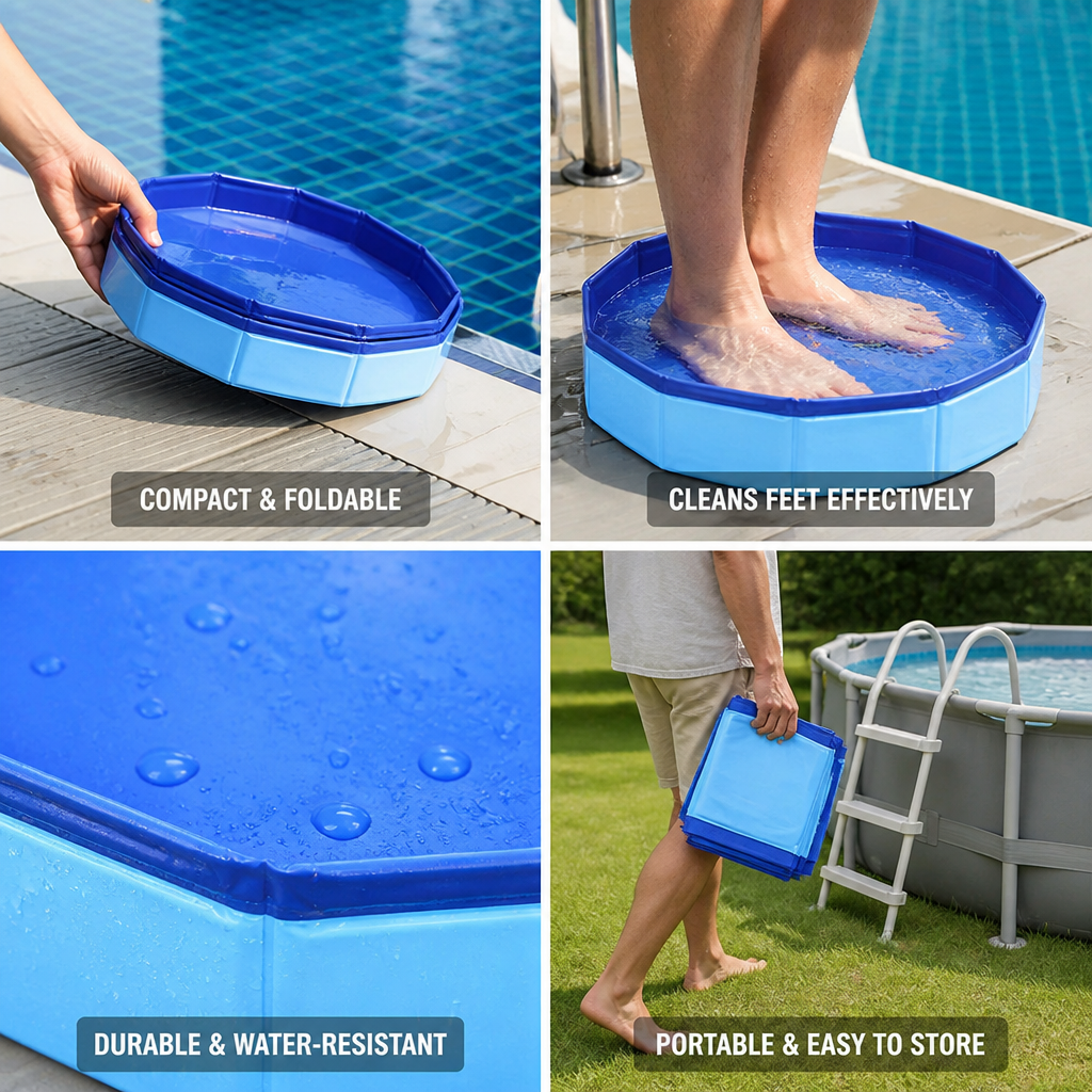 Foldable Portable Foot Bath Bucket (Pool Entrance)