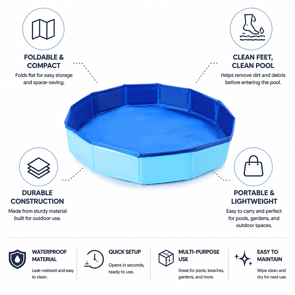 Foldable Portable Foot Bath Bucket (Pool Entrance)