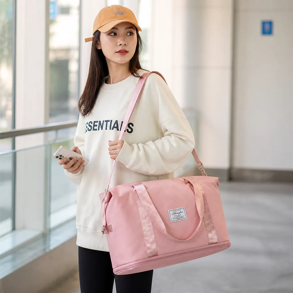 Foldable Travel Bag Waterproof Padded Laptop Pocket