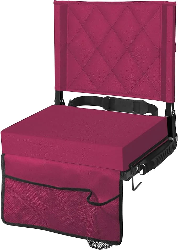 Folding Bleacher Seat Angled Back Non-Slip Base