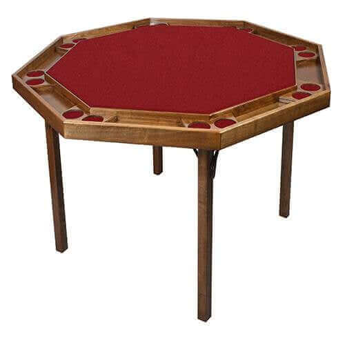 Folding Poker Table Steel Legs Seats 8 Custom Upholstery