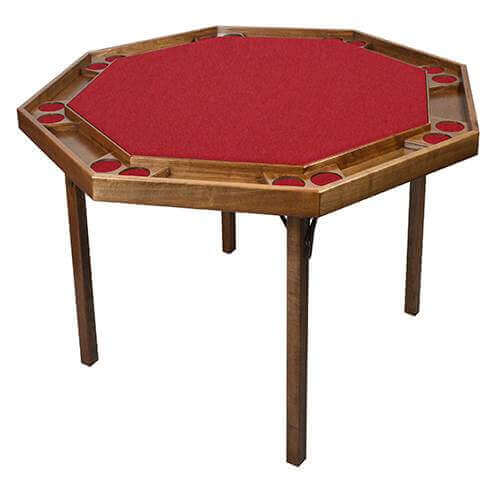Folding Poker Table Steel Legs Seats 8 Custom Upholstery
