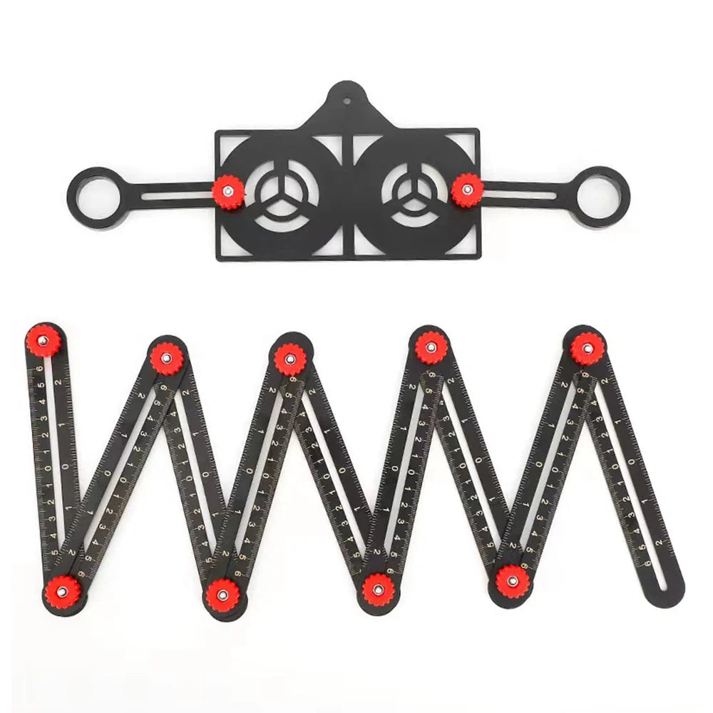 Folding Ruler Aluminum Alloy Locking Hinged Sections