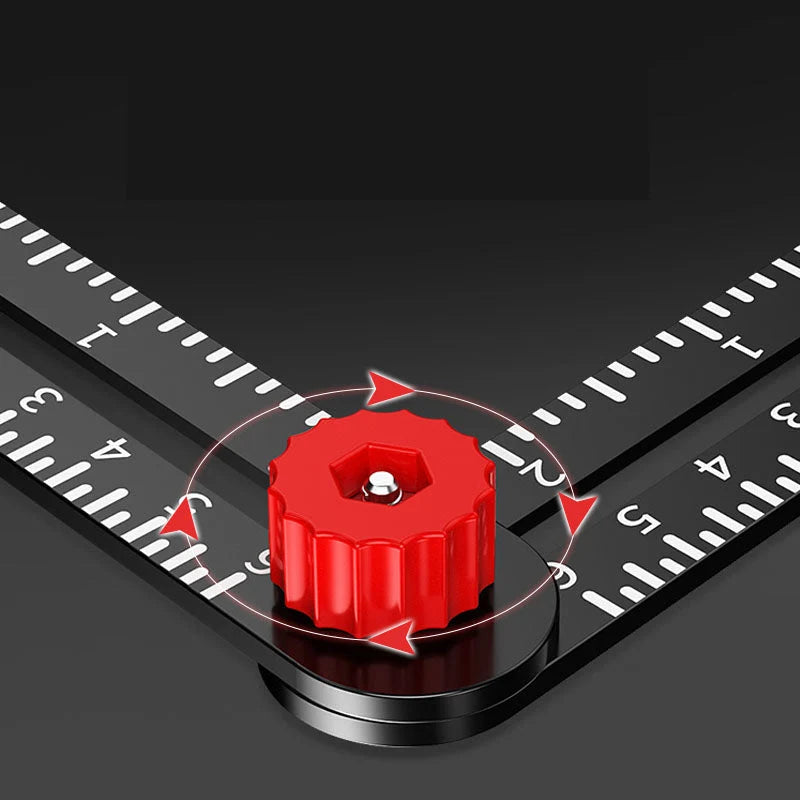 Folding Ruler Aluminum Alloy Locking Hinged Sections