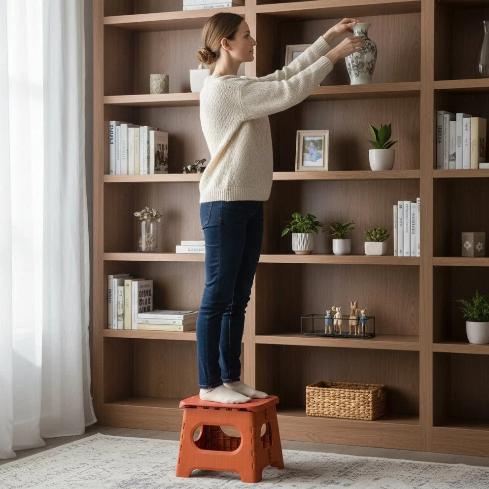 Folding Step Stool Non-Slip Foldable With Carry Handle