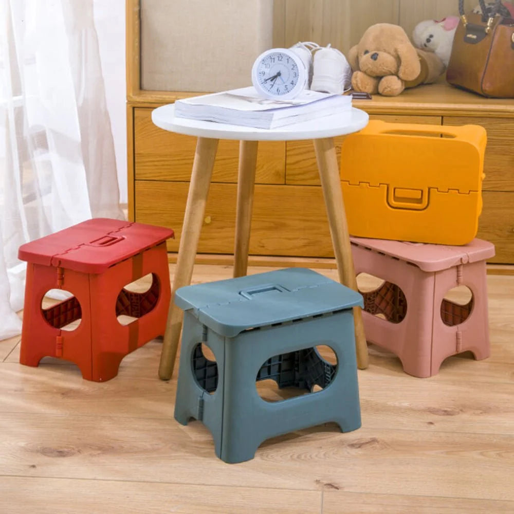 Folding Step Stool Reinforced Non-Slip Carry Handle