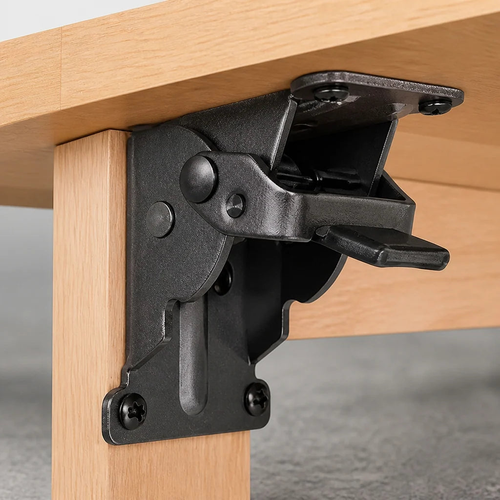 Folding Table Leg Bracket Steel Self-Locking 500 Lb Capacity