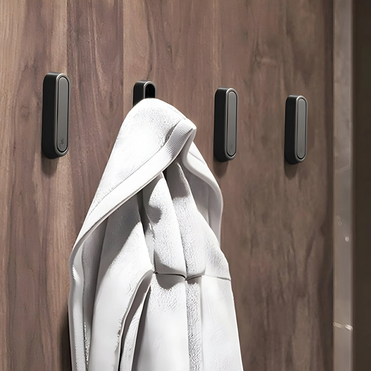 Folding Wall Hook Aluminum Adhesive-Mount Space-Saving Design