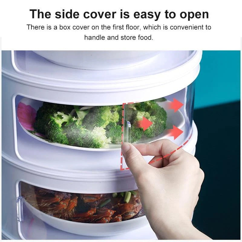 Food Cover Transparent Stackable Sliding Doors
